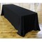 Atlas Commercial Products 90" x 156" Polyester Tablecloth, Black PY-90x156-03 - alternate 2